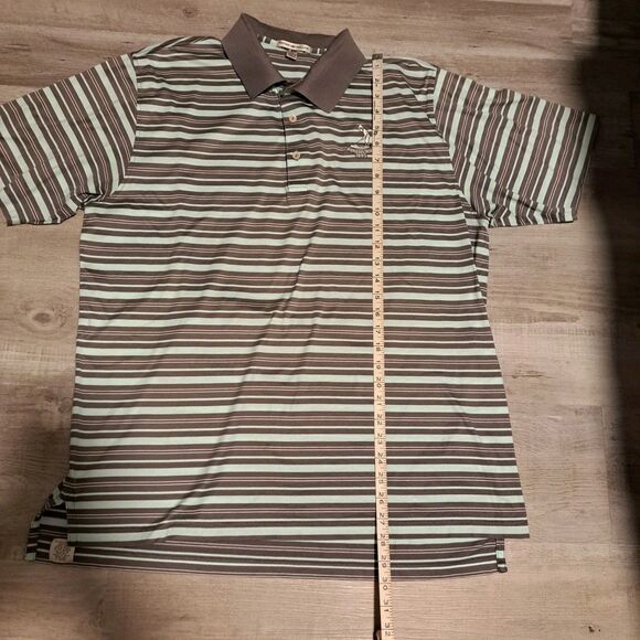 Peter Millar Pinehurst 1895 Golf Polo Shirt Mens XL Green Striped Putter Boy - Picture 5 of 12